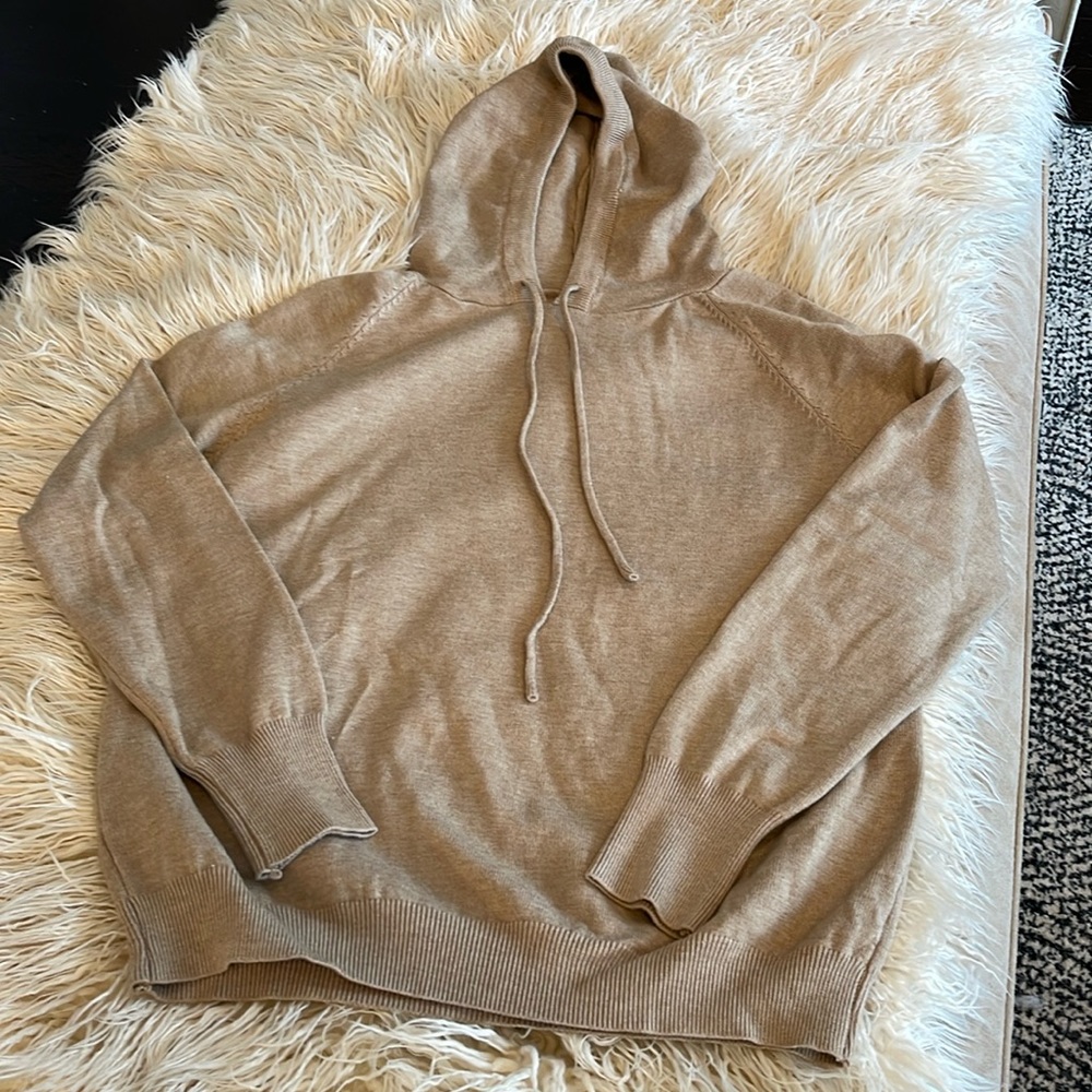 Cashmere Cotton Blend Sweater with hood